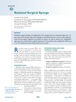 Retained Surgical Sponge