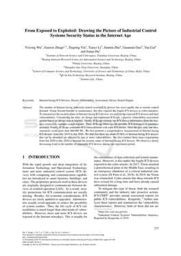 Drawing the Picture of Industrial Control Systems Security Status in the Internet Age