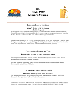 2014 RPLA Awards List Handout