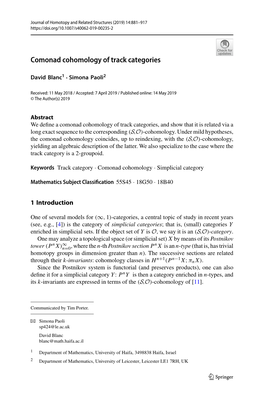 Comonad Cohomology of Track Categories