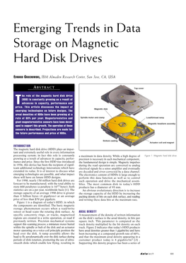 Emerging Trends in Data Storage on Magnetic Hard Disk Drives