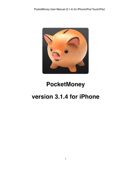 Pocketmoney for Iphone User Manual