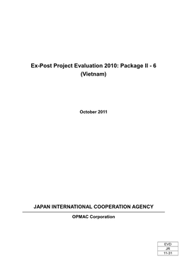 Ex-Post Project Evaluation 2010: Package II - 6 (Vietnam)