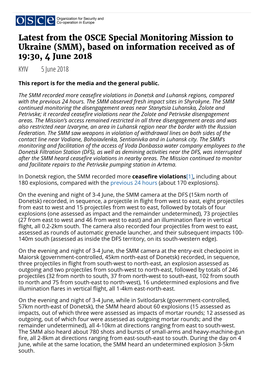 Late T from the O C Pecial Monitoring Mi Ion to Ukraine (