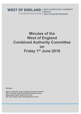 The Minutes of 1 June 2018