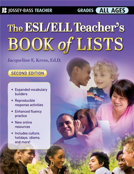 The ESL/ELL Teacher's Book of Lists