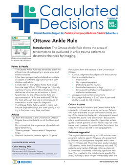 Ottawa Ankle Rule