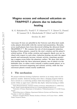 Magma Oceans and Enhanced Volcanism on TRAPPIST-1 Planets Due to Induction Heating