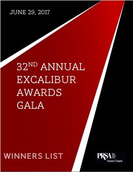 2017 Excalibur Awards