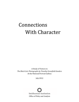Connections with Character
