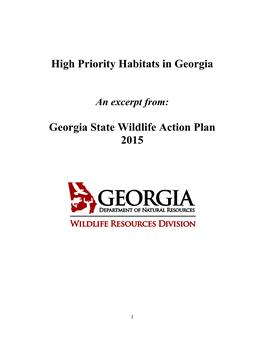 High-Priority Habitats