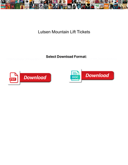 Lutsen Mountain Lift Tickets