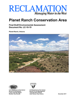 Planet Ranch Conservation Area Final Draft EA