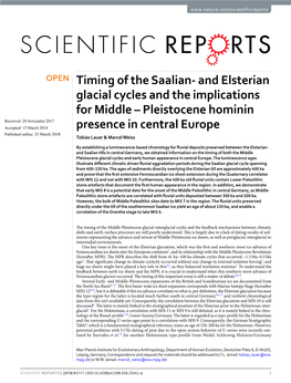 Timing of the Saalian- and Elsterian Glacial Cycles and The