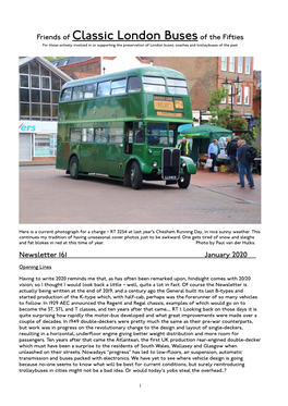 Friends of Classic London Buses of the Fifties for Those Actively Involved in Or Supporting the Preservation of London Buses, Coaches and Trolleybuses of the Past