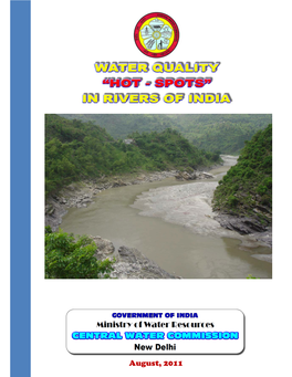 Water Quality Hot Spots in Rivers of India, Central Water Commission, Ministry of Water Resources, Government