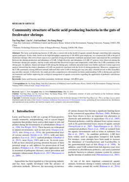 Community Structure of Lactic Acid Bacteria in the Freshwater Shrimps