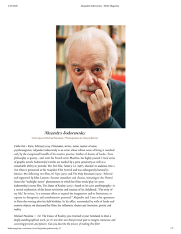 Alejandro Jodorowsky - Hobo Magazine