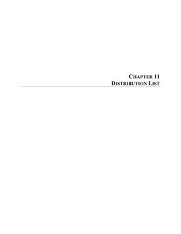 Chapter 11 Distribution List