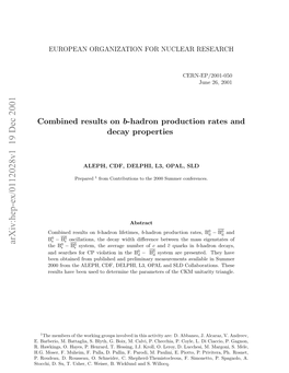 Arxiv:Hep-Ex/0112028V1 19 Dec 2001 Tch,D U .Uhr .Wie,B Ikudads Willocq