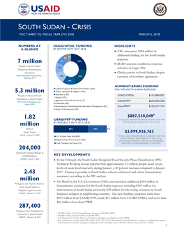 South Sudan Crisis Fact Sheet #5