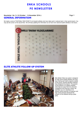 Enka Schools Pe Newsletter