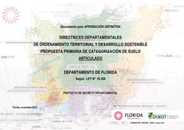 Directrices Departamentales De Ordenamiento Territorial Y Desarrollo Sostenible Propuesta Primaria De Categorización De Suelo Articulado