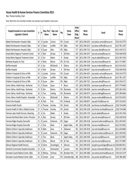 House Health & Human Services Finance Committee 2013