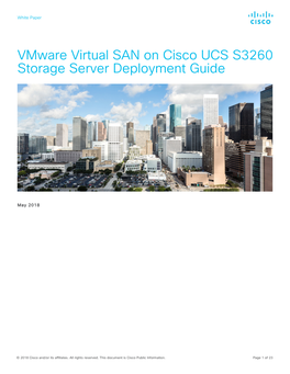 Vmware Virtual SAN on Cisco UCS S3260 Storage Server Deployment Guide