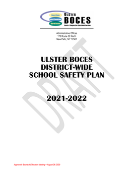 Ulster Boces District-Wide School Safety Plan 2021-2022