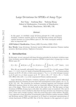 Large Deviations for Spdes of Jump Type