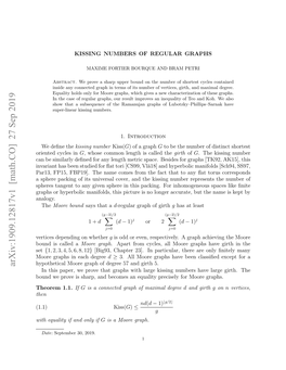 Kissing Numbers of Regular Graphs