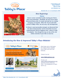 Introducing the New & Improved Tabby's Place Website!