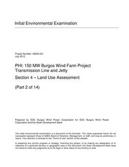 Land Use Assessment (Part 2 Of