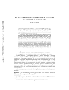 Arxiv:1908.04340V6 [Math.GT] 8 Feb 2021