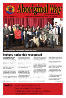 Nukunu Native Title Recognised