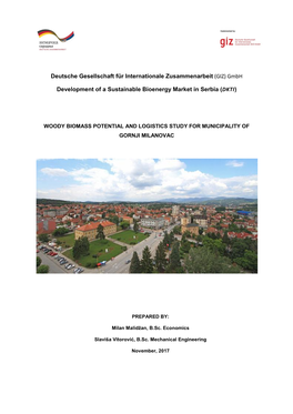 Woody Biomass Potential and Logistics Study for Municipality of Gornji Milanovac