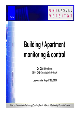 Building / Apartment Monitoring & Control