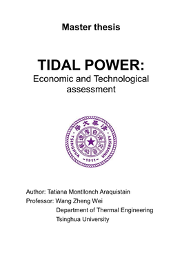 TIDAL POWER: Economic and Technological Assessment