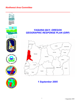 Yaquina Bay, Oregon Geographic Response Plan (Grp)