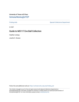 Guide to MS117 Eve Ball Collection