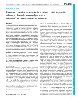 Fine Sand Particles Enable Antlions to Build Pitfall Traps with Advanced