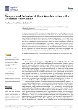 Computational Evaluation of Shock Wave Interaction with a Cylindrical Water Column