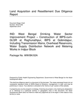 49107-006: West Bengal Drinking Water Sector Improvement Project