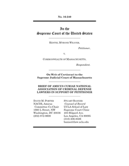 Brief Amicus Curiae of National Association Of