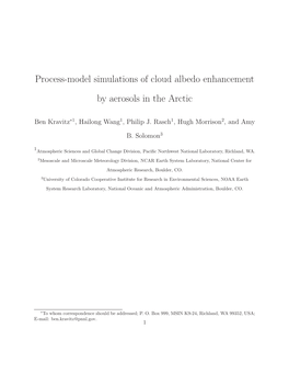 Process-Model Simulations of Cloud Albedo Enhancement by Aerosols in the Arctic