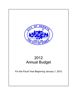 2012 Annual Budget