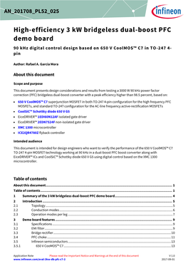 Application Note Please Read the Important Notice and Warnings at the End of This Document V 1.0 2017-09-01