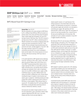 BHP Billiton Ltd BHP [NYSE] | QQQQ