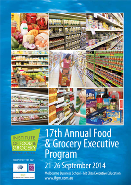 17Th Annual Food & Grocery Executive Program